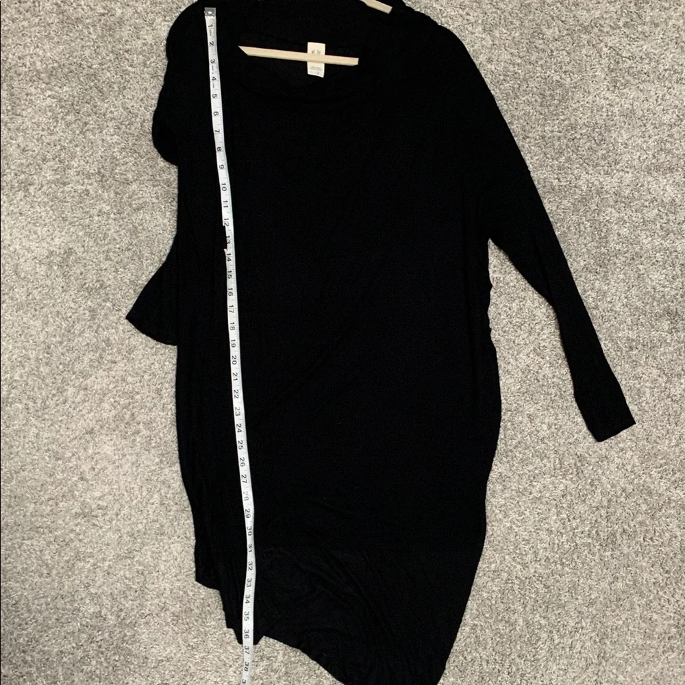 We the Free Free People Grapevine Black Long Sleeve Tunic Top Size Medium - Picture 6 of 8